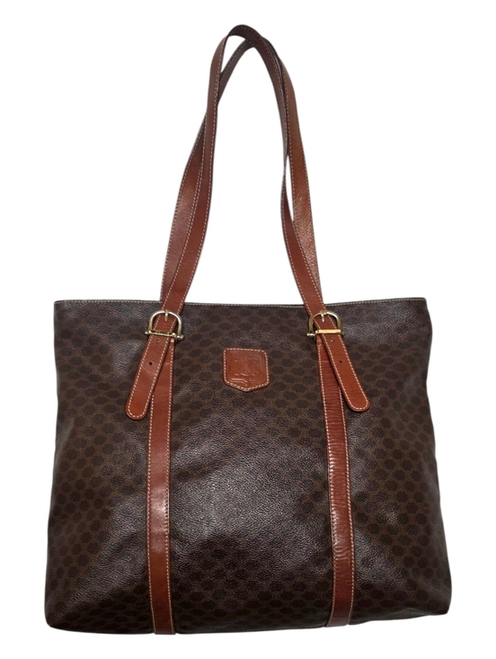 Celine Handbags - CELINE Macadam Brown Tote Shoulder Bag